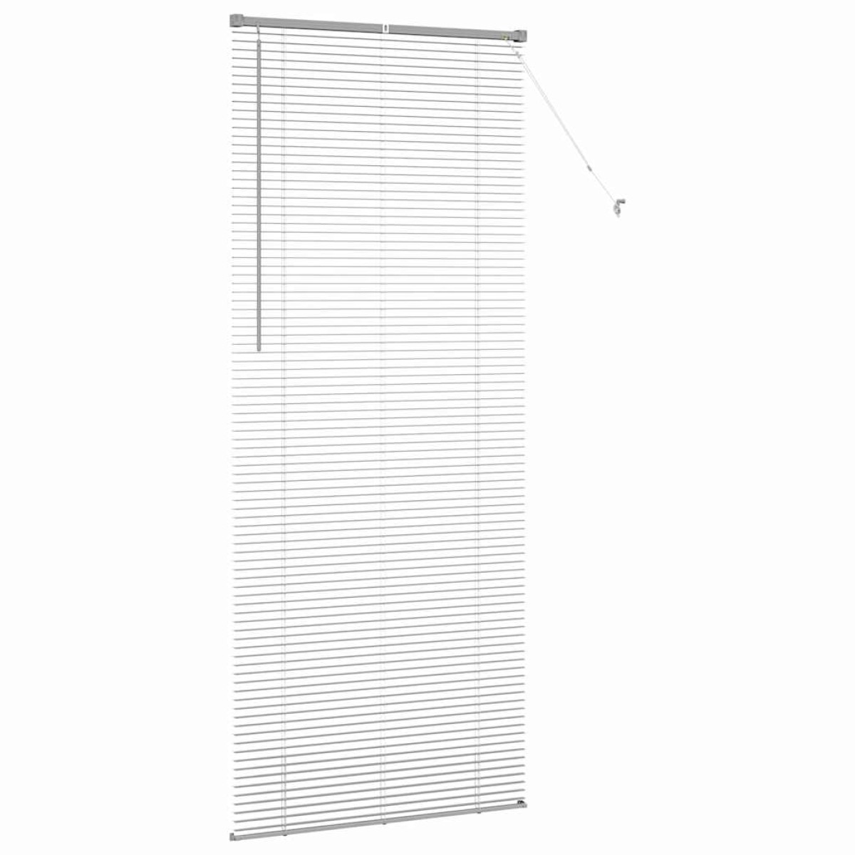vidaXL Βενετσιάνικες Ρόδες Ασημί 220 x 85 εκ Αλουμίνιο