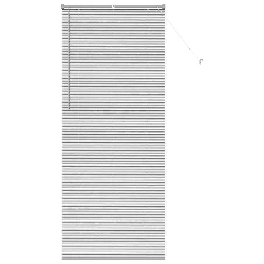 vidaXL Βενετσιάνικες Ρόδες Ασημί 220 x 90 εκ Αλουμίνιο