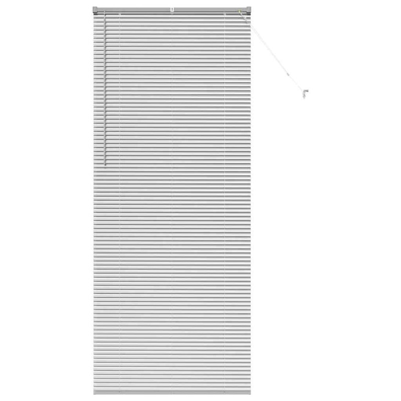 vidaXL Βενετσιάνικες Ρόδες Ασημί 220 x 90 εκ Αλουμίνιο