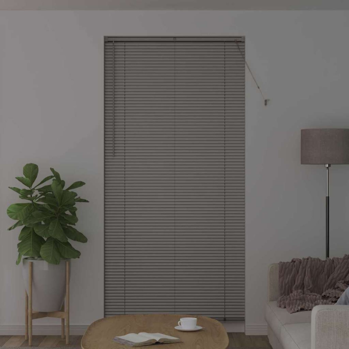 vidaXL Βενετσιάνικες Ρόδες Ασημί 220 x 100 cm Αλουμίνιο
