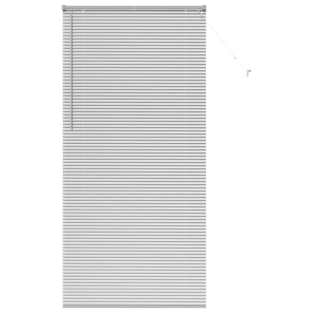 vidaXL Βενετσιάνικες Ρόδες Ασημί 220 x 105 εκ Αλουμίνιο