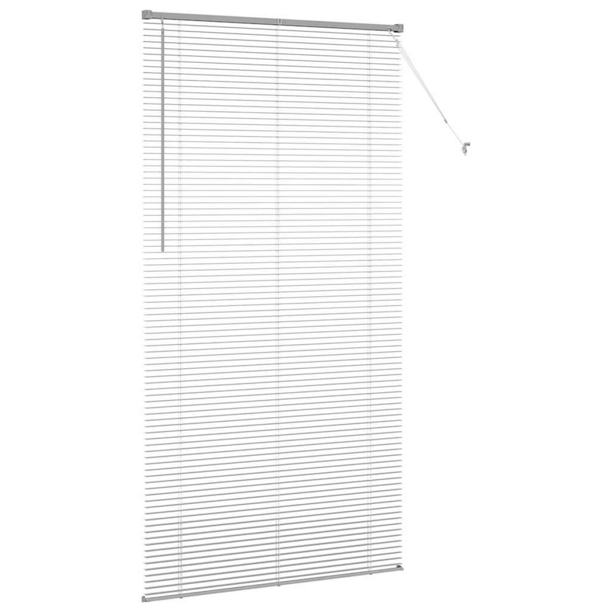 vidaXL Βενετσιάνικες Ρόδες Ασημί 220 x 110 cm Αλουμίνιο
