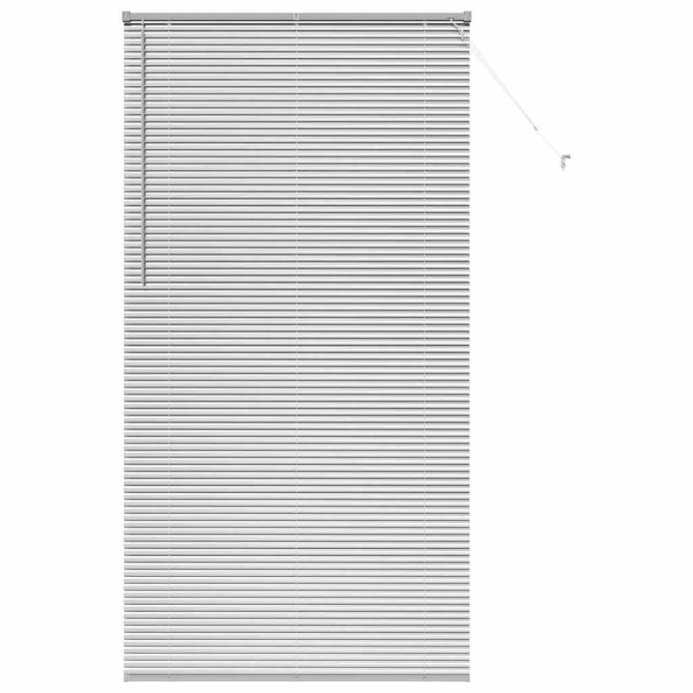 vidaXL Βενετσιάνικες Ρόδες Ασημί 220 x 115 εκ Αλουμίνιο