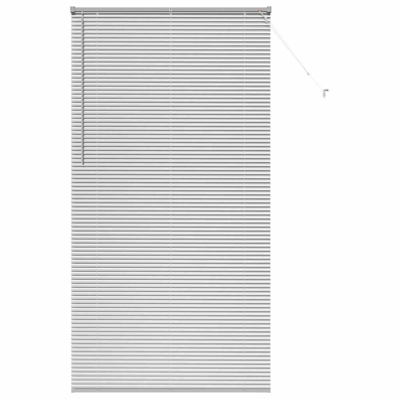 vidaXL Βενετσιάνικες Ρόδες Ασημί 220 x 120 εκ Αλουμίνιο
