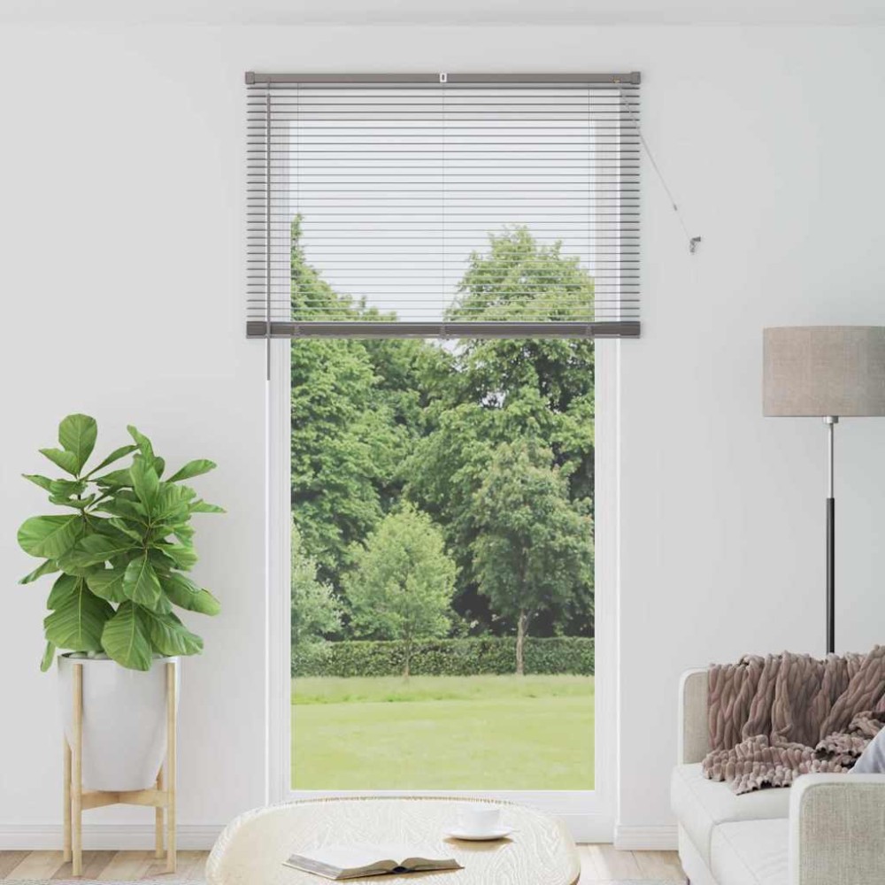 vidaXL Βενετσιάνικες Ρόδες Ασημί 220 x 120 εκ Αλουμίνιο