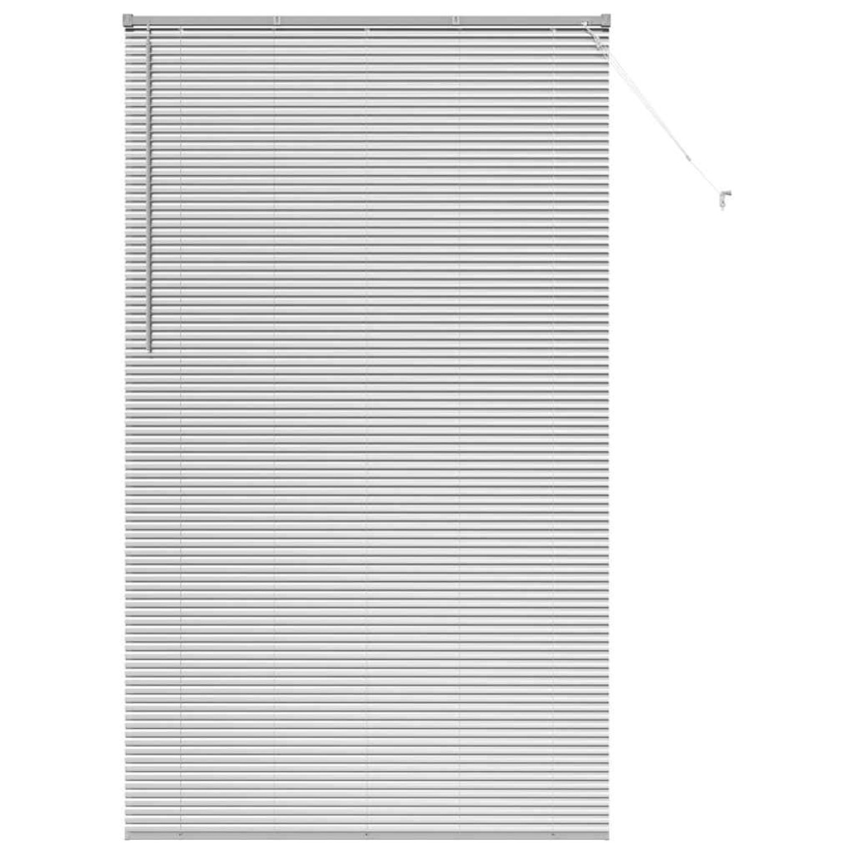 vidaXL Βενετσιάνικες Ρόδες Ασημί 220 x 125 εκ Αλουμίνιο