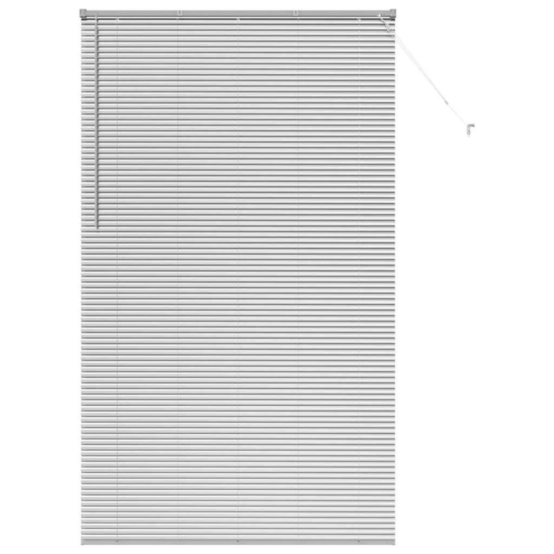 vidaXL Βενετσιάνικες Ρόδες Ασημί 220 x 125 εκ Αλουμίνιο