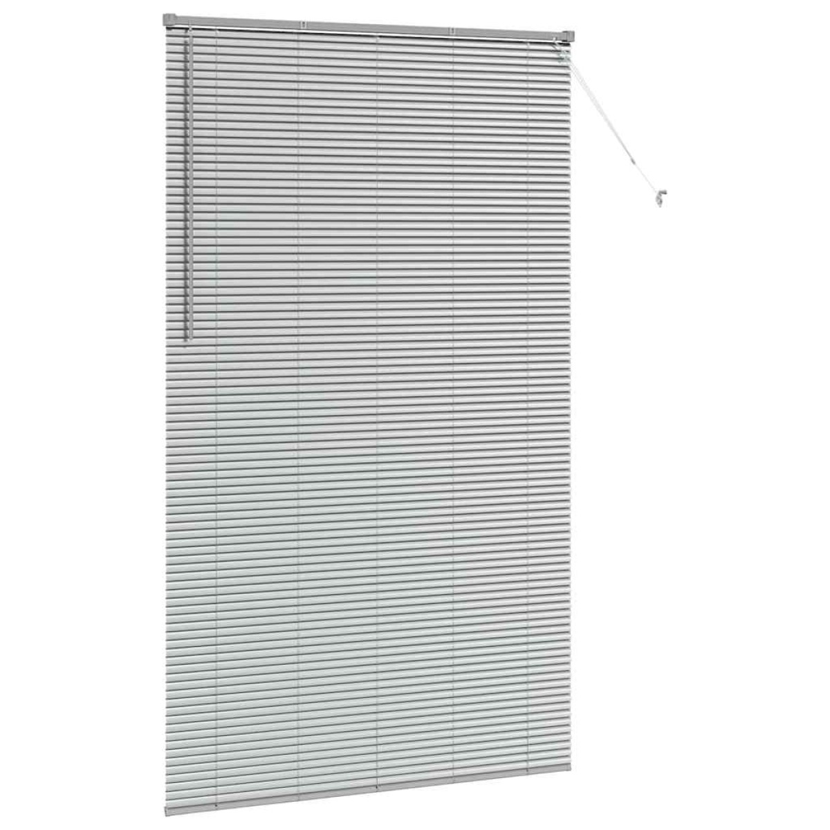 vidaXL Βενετσιάνικες Ρόδες Ασημί 220 x 125 εκ Αλουμίνιο