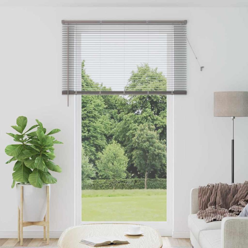 vidaXL Βενετσιάνικες Ρόδες Ασημί 220 x 135 εκ Αλουμίνιο