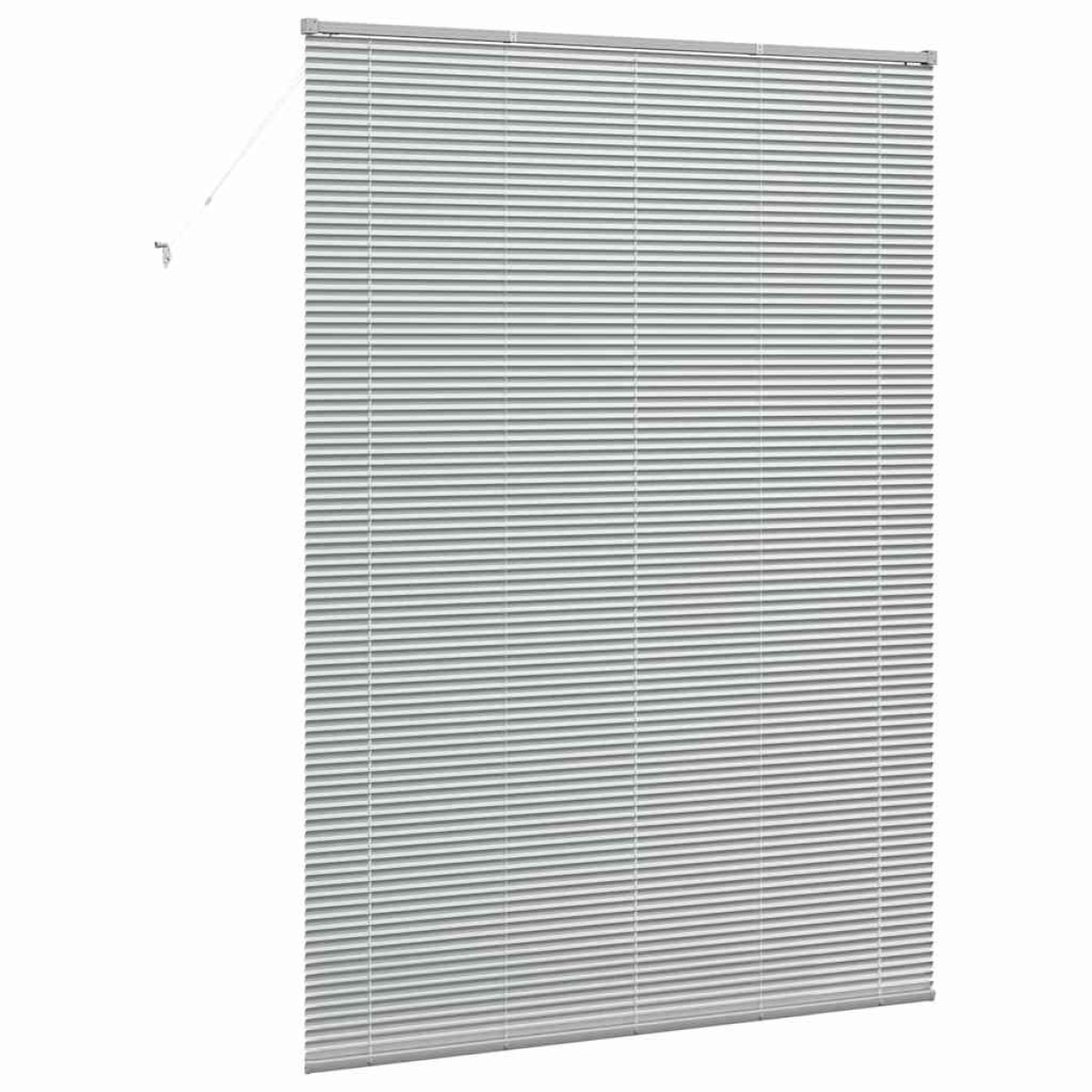 vidaXL Βενετσιάνικες Ρόδες Ασημί 220 x 155 εκ Αλουμίνιο