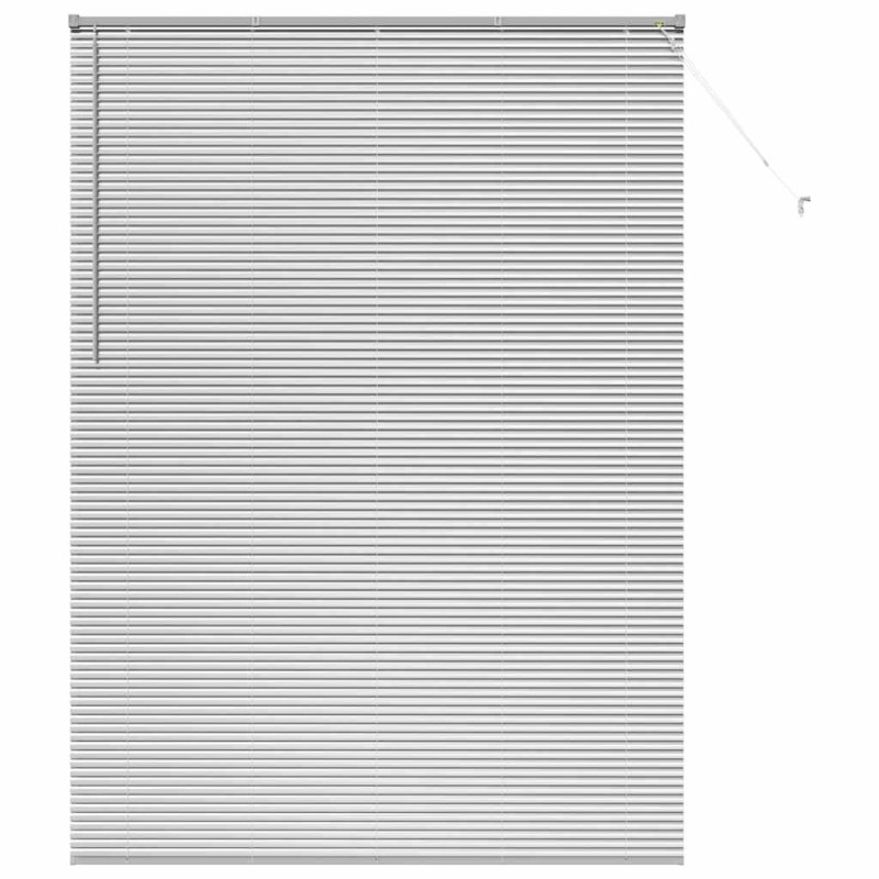 vidaXL Βενετσιάνικες Ρόδες Ασημί 220 x 160 εκ Αλουμίνιο