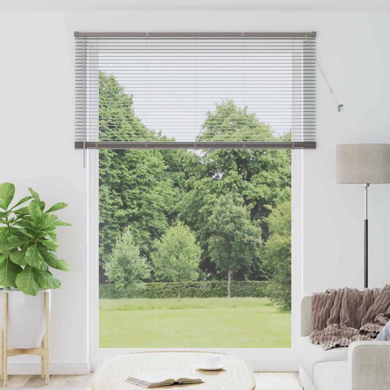 vidaXL Βενετσιάνικες Ρόδες Ασημί 220 x 160 εκ Αλουμίνιο