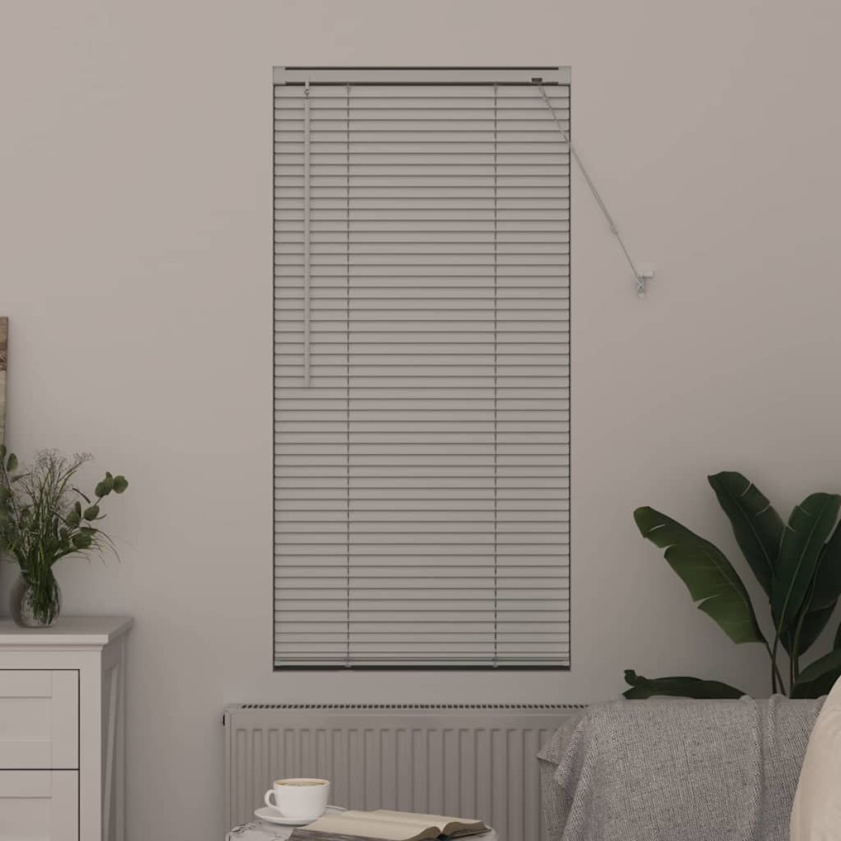 vidaXL Βενετσιάνικες Ρόδες Λευκό 130 x 55 εκ Αλουμίνιο