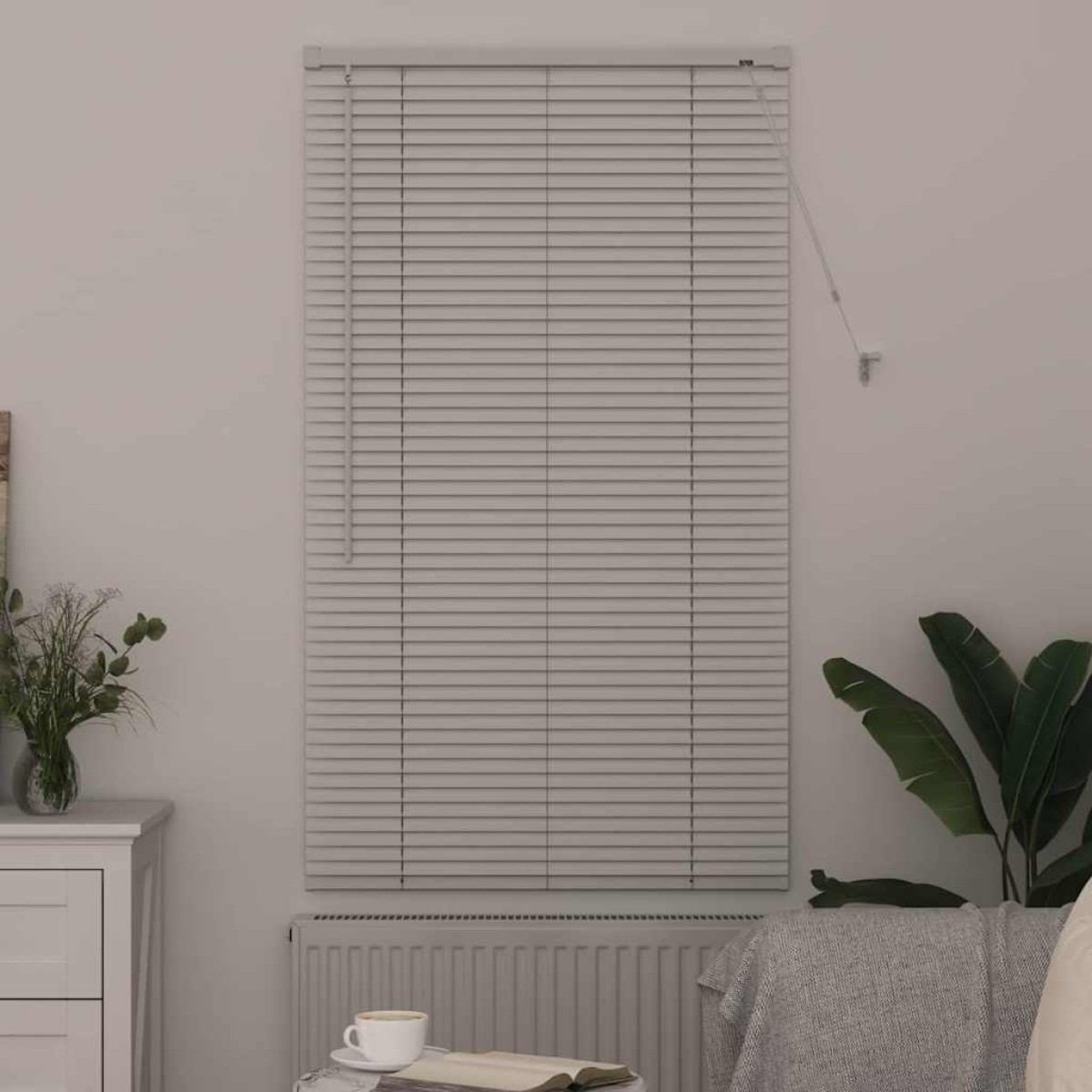vidaXL Βενετσιάνικες Ρόδες Λευκό 130 x 75 εκ Αλουμίνιο