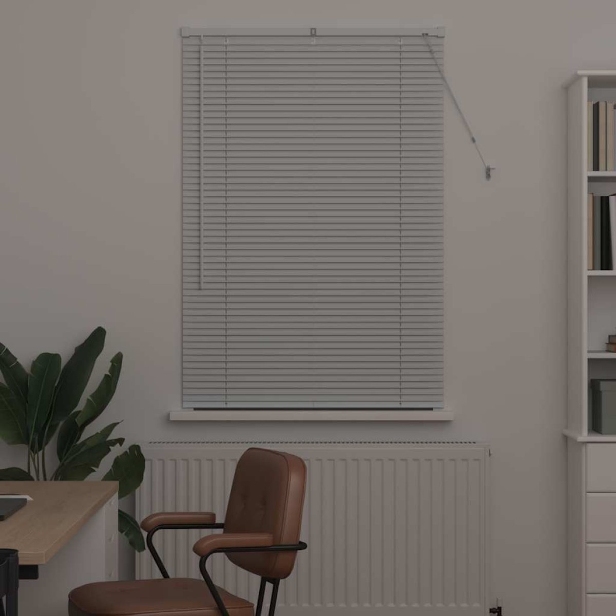 vidaXL Βενετσιάνικες Ρόδες Λευκό 130 x 95 εκ Αλουμίνιο