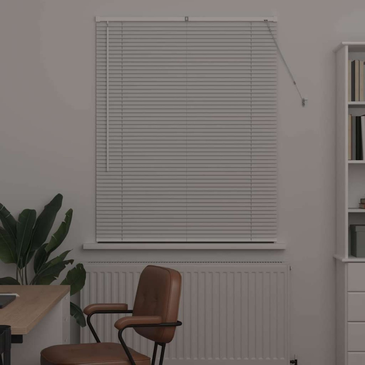 vidaXL Βενετσιάνικες Ρόδες Λευκό 130 x 105 εκ Αλουμίνιο