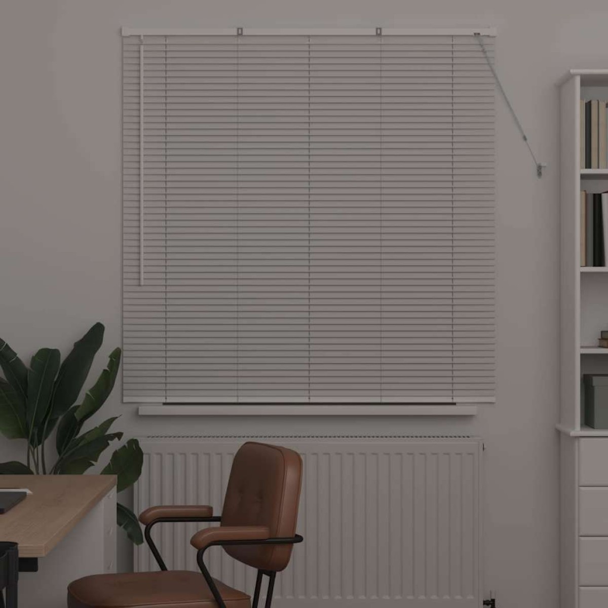 vidaXL Βενετσιάνικες Ρόδες Λευκό 130 x 135 εκ Αλουμίνιο
