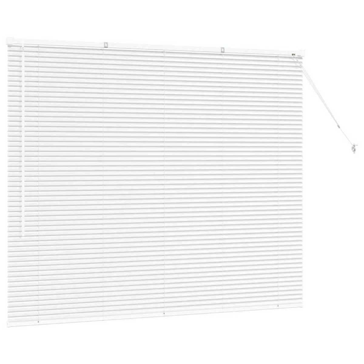 vidaXL Βενετσιάνικες Ρόδες Λευκό 130 x 155 εκ Αλουμίνιο