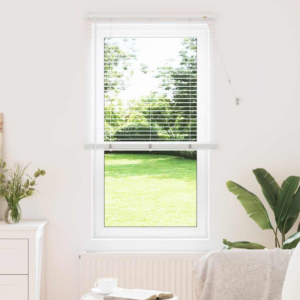 vidaXL Βενετσιάνικες Ρόδες Λευκό 175 x 80 εκ Αλουμίνιο