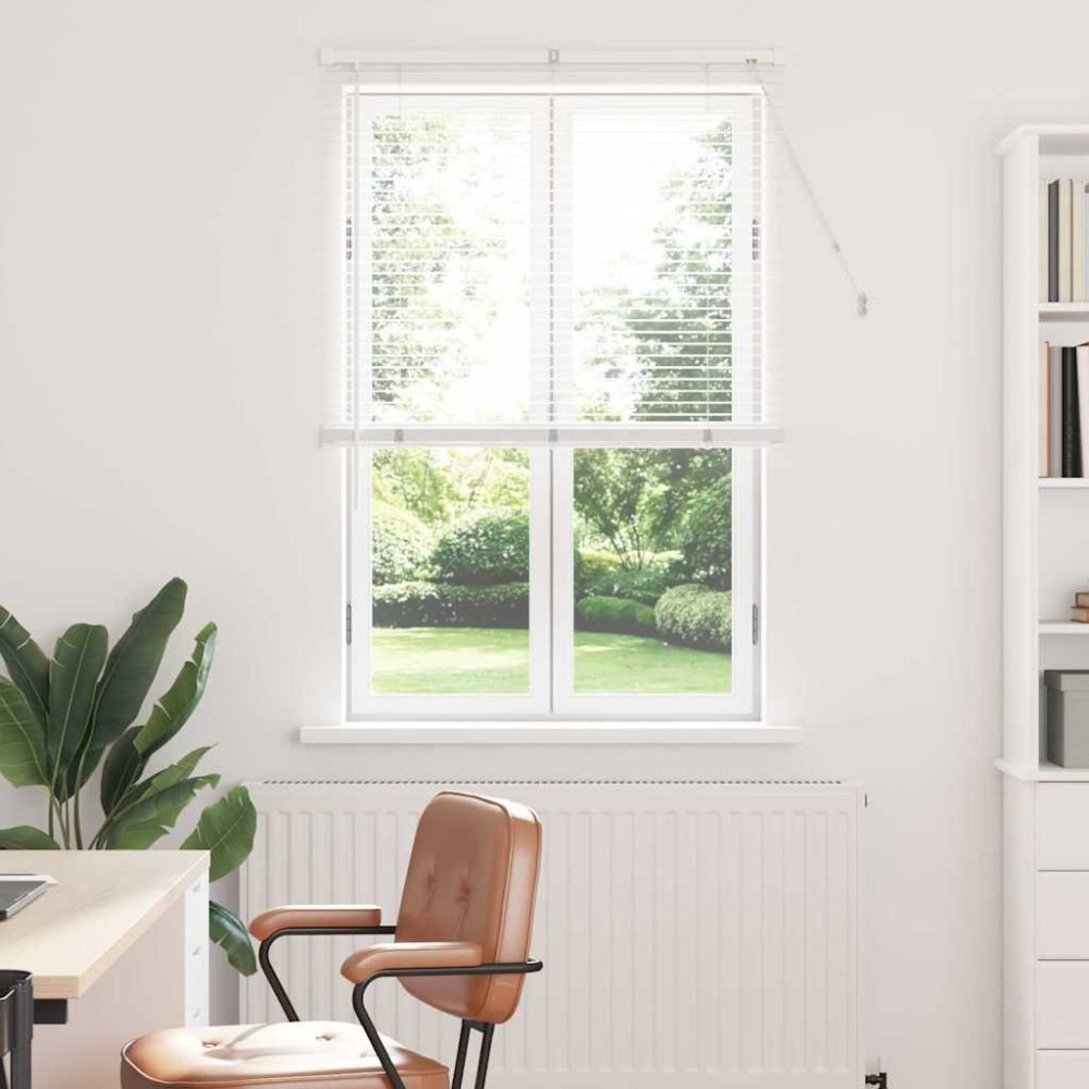 vidaXL Βενετσιάνικες Ρόδες Λευκό 175 x 90 εκ Αλουμίνιο