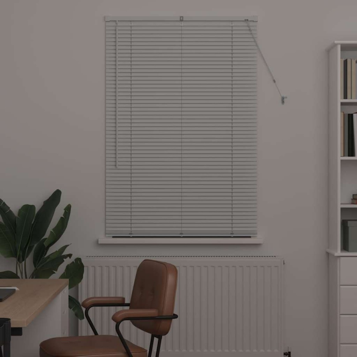 vidaXL Βενετσιάνικες Ρόδες Λευκό 175 x 90 εκ Αλουμίνιο