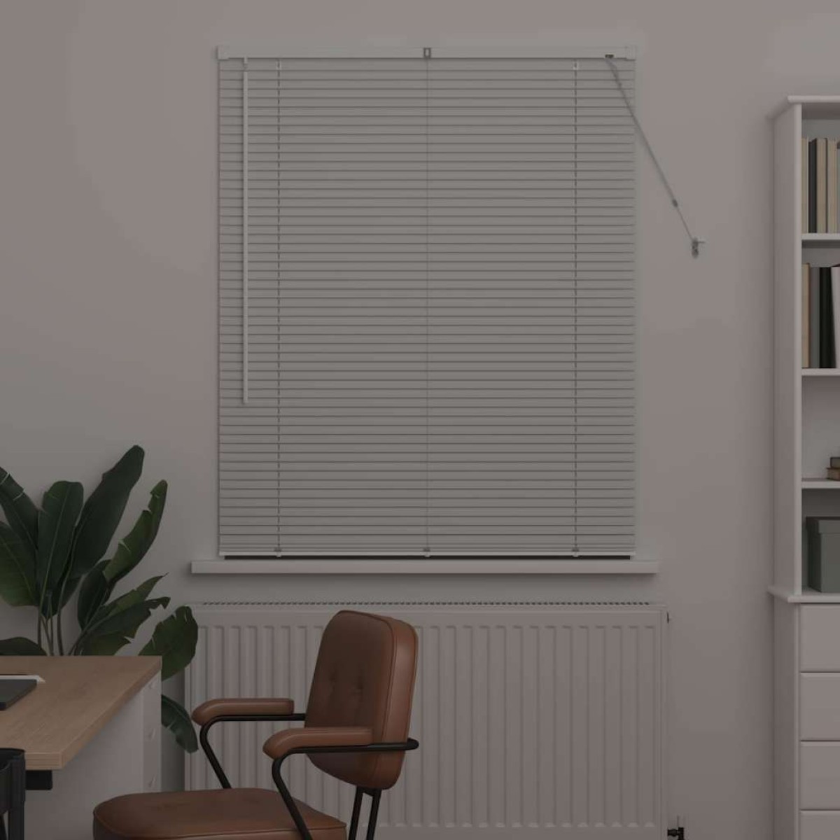 vidaXL Βενετσιάνικες Ρόδες Λευκό 175 x 105 εκ Αλουμίνιο