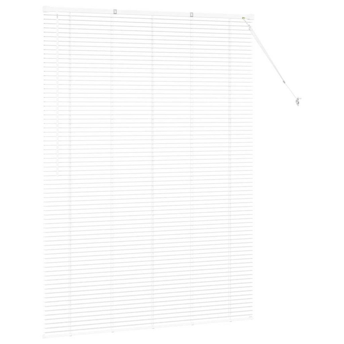 vidaXL Βενετσιάνικες Ρόδες Λευκό 175 x 125 εκ Αλουμίνιο