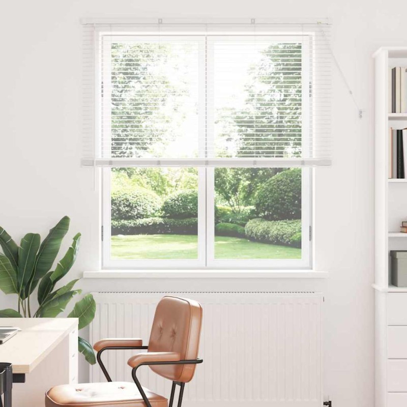 vidaXL Βενετσιάνικες Ρόδες Λευκό 175 x 135 εκ Αλουμίνιο