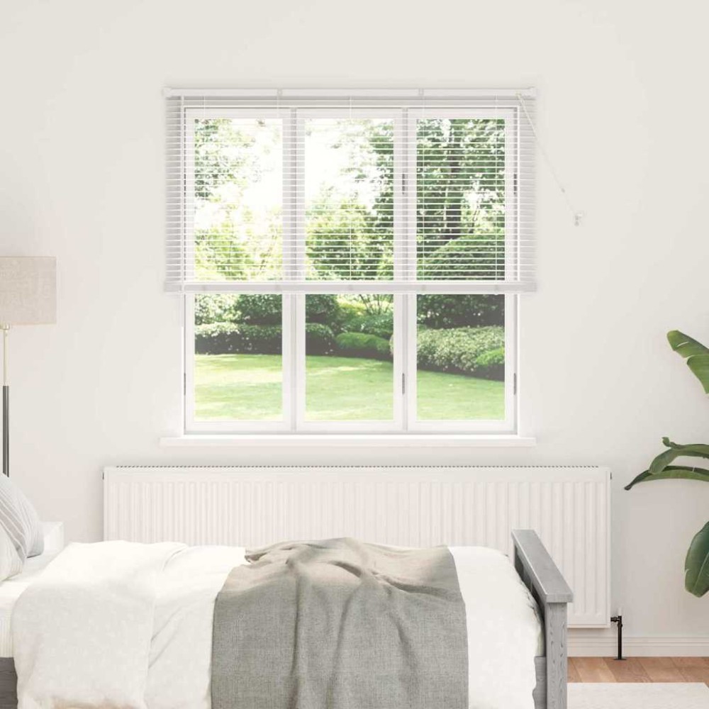 vidaXL Βενετσιάνικες Ρόδες Λευκό 175 x 145 εκ Αλουμίνιο