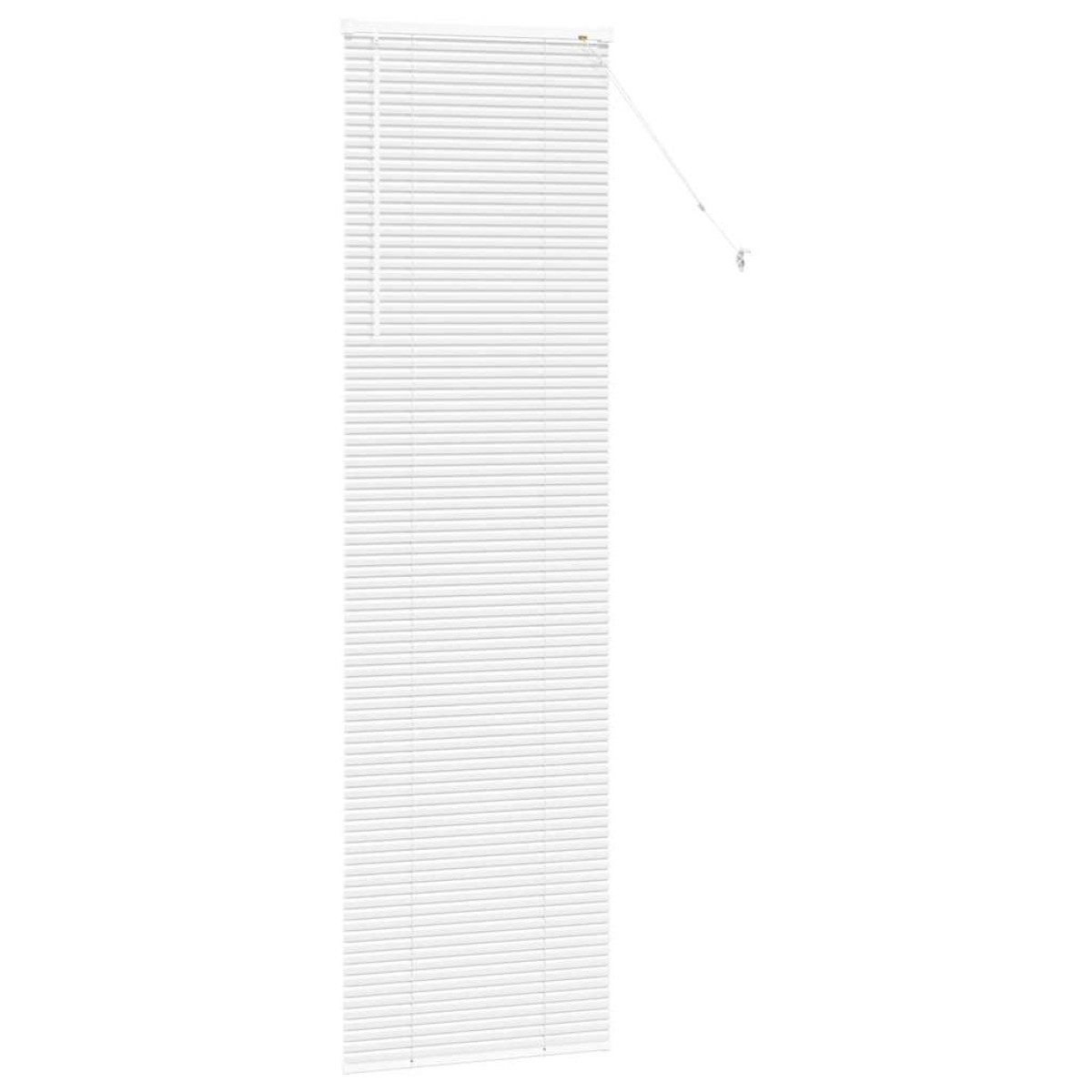 vidaXL Βενετσιάνικες Ρόδες Λευκό 220 x 55 εκ Αλουμίνιο