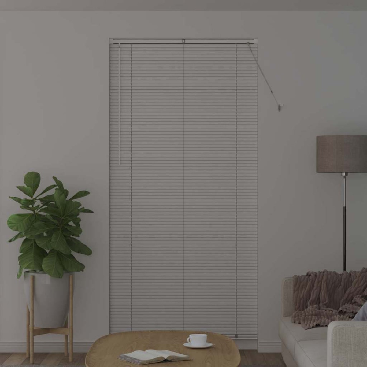 vidaXL Βενετσιάνικες Ρόδες Λευκό 220 x 105 εκ Αλουμίνιο
