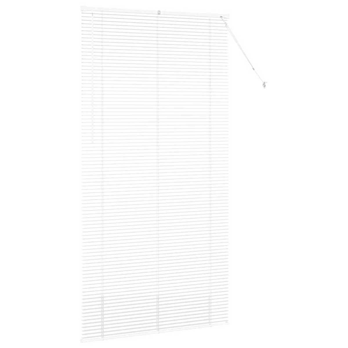 vidaXL Βενετσιάνικες Ρόδες Λευκό 220 x 120 εκ Αλουμίνιο