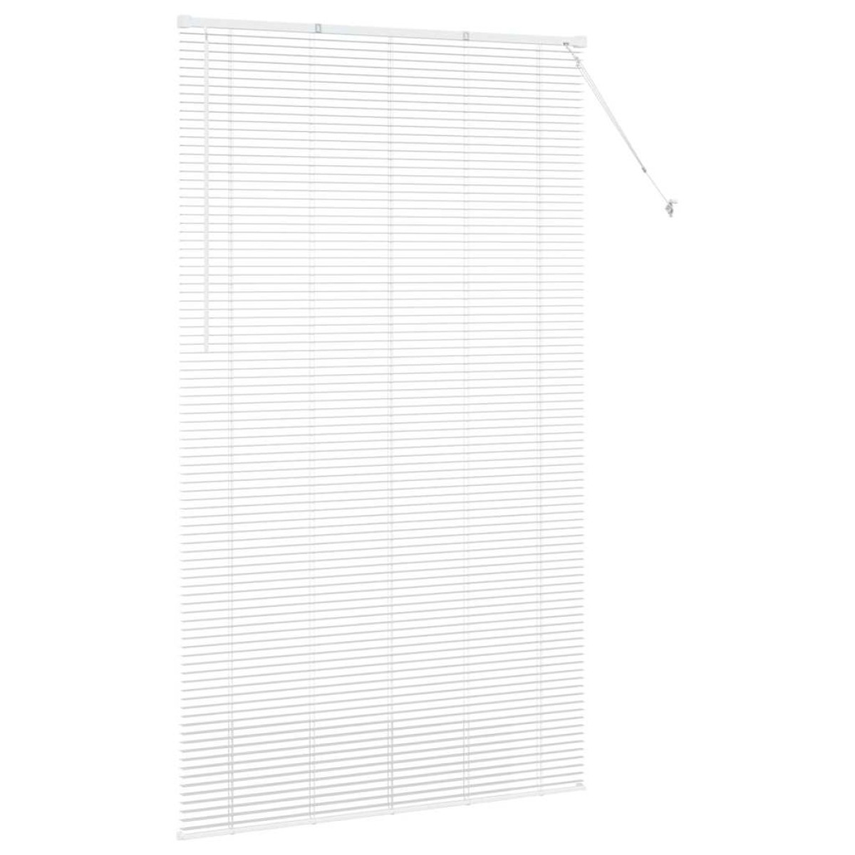 vidaXL Βενετσιάνικες Ρόδες Λευκό 220 x 125 εκ Αλουμίνιο