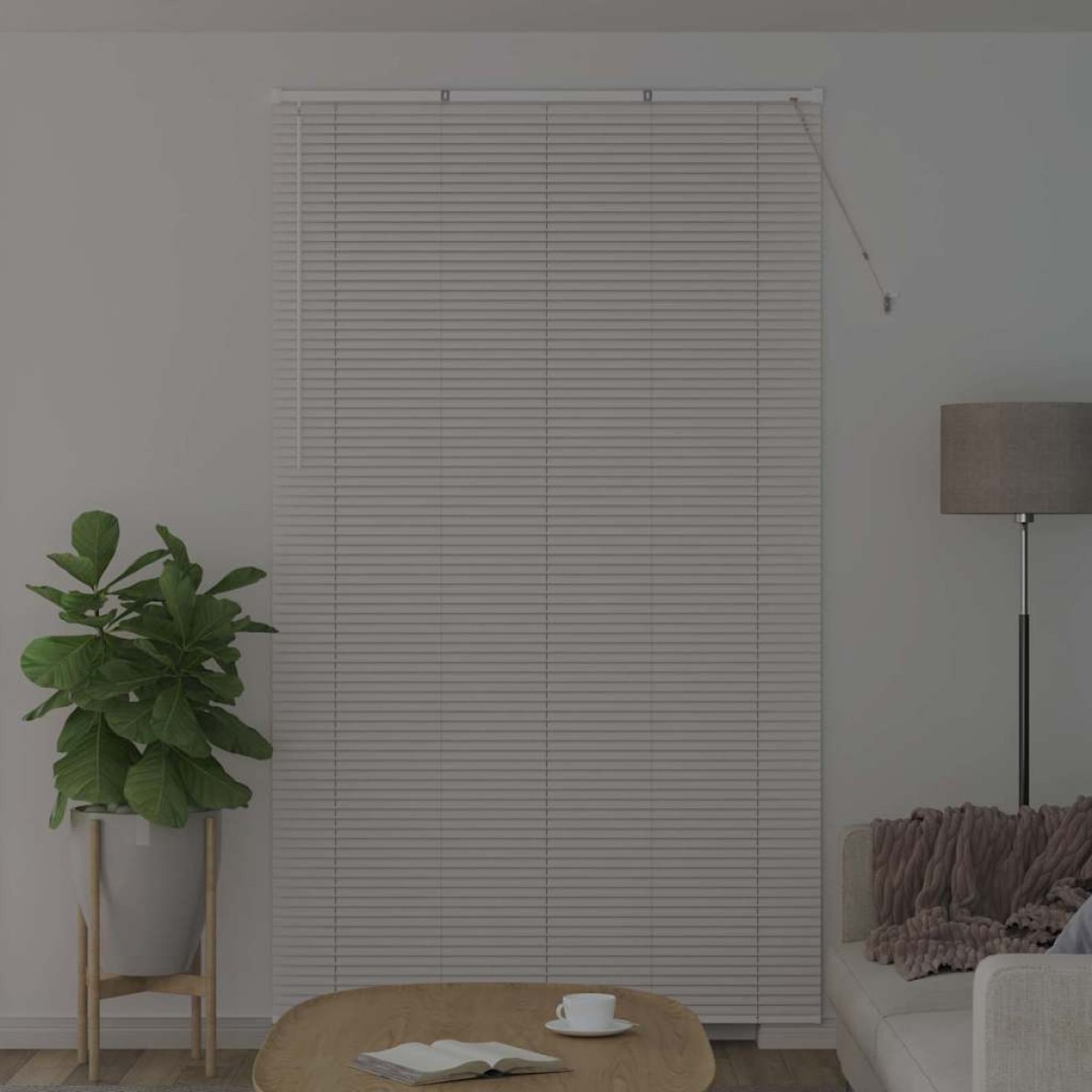 vidaXL Βενετσιάνικες Ρόδες Λευκό 220 x 135 εκ Αλουμίνιο