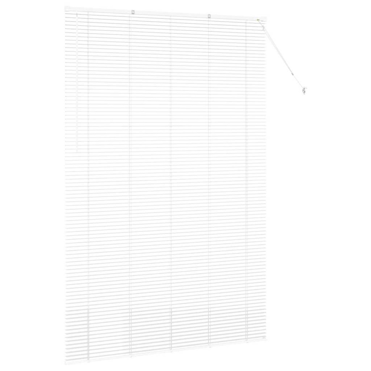 vidaXL Βενετσιάνικες Ρόδες Λευκό 220x150εκ Αλουμίνιο