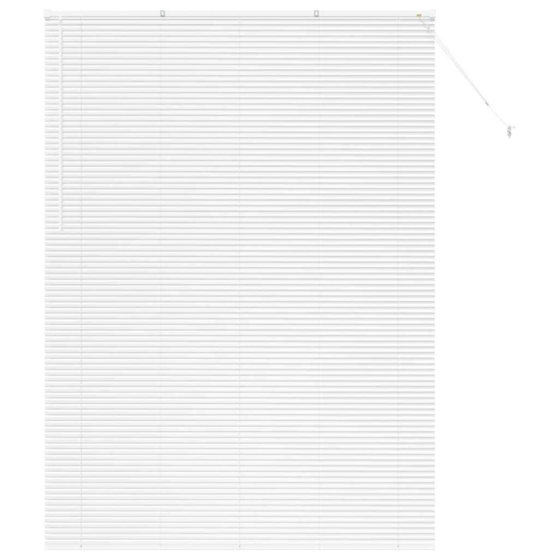 vidaXL Βενετσιάνικες Ρόδες Λευκό 220 x 155 εκ Αλουμίνιο