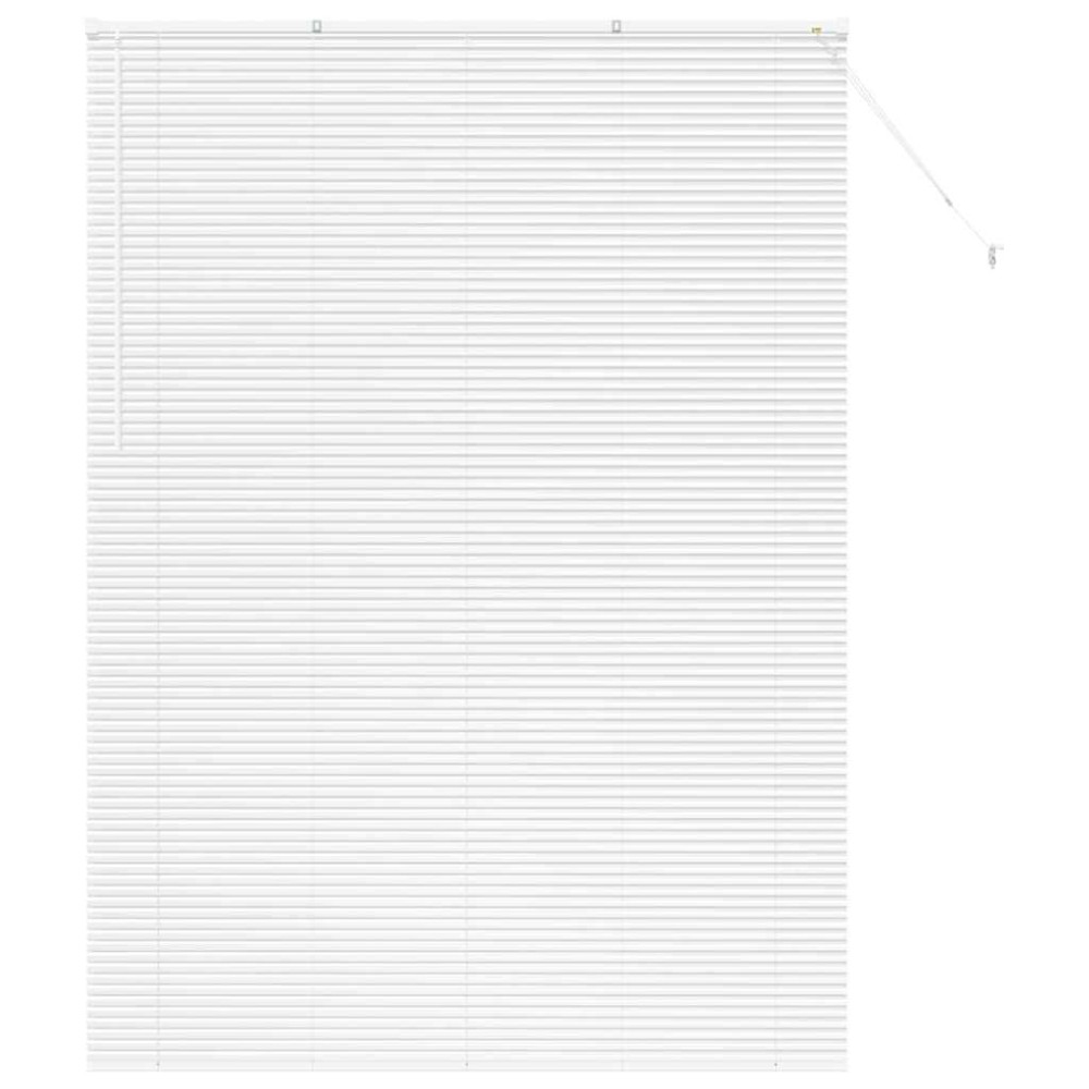 vidaXL Βενετσιάνικες Ρόδες Λευκό 220 x 160 εκ Αλουμίνιο