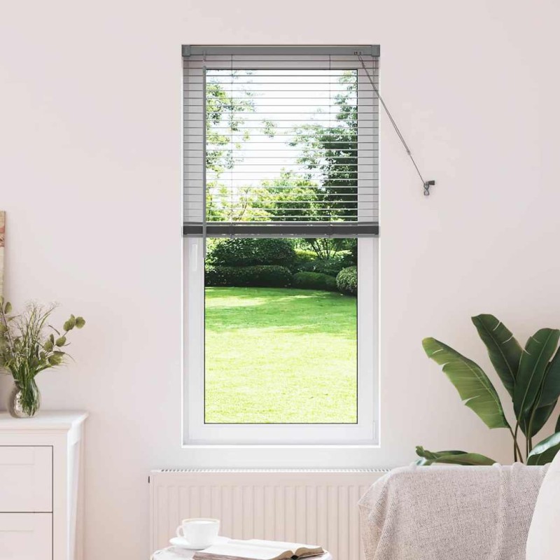 vidaXL Βενετσιάνικες Ρόδες Σκούρο Γκρι 130 x 60 εκ Αλουμίνιο