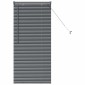 vidaXL Βενετσιάνικες Ρόδες Σκούρο Γκρι 130 x 65 εκ Αλουμίνιο