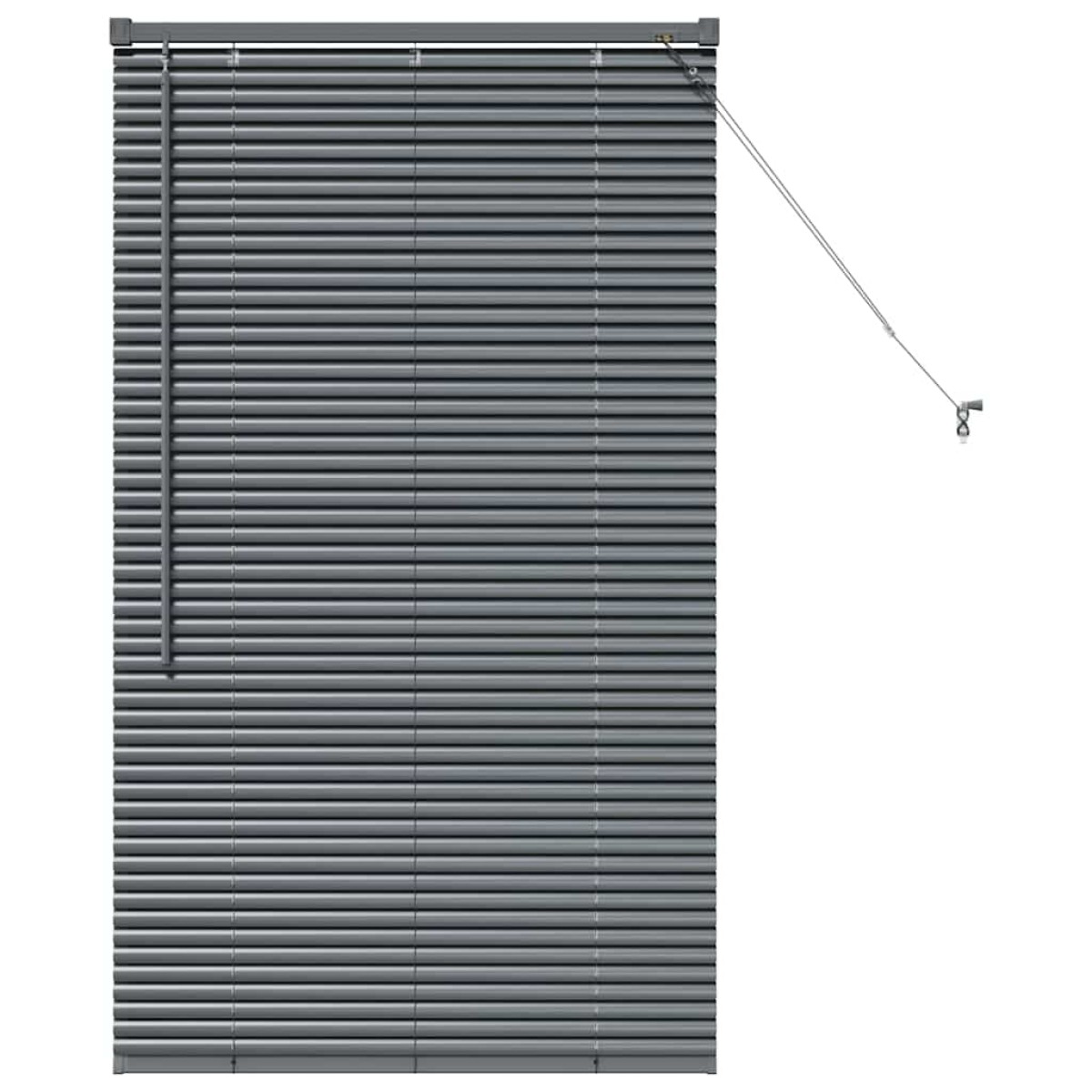 vidaXL Βενετσιάνικες Ρόδες Σκούρο Γκρι 130 x 75 εκ Αλουμίνιο