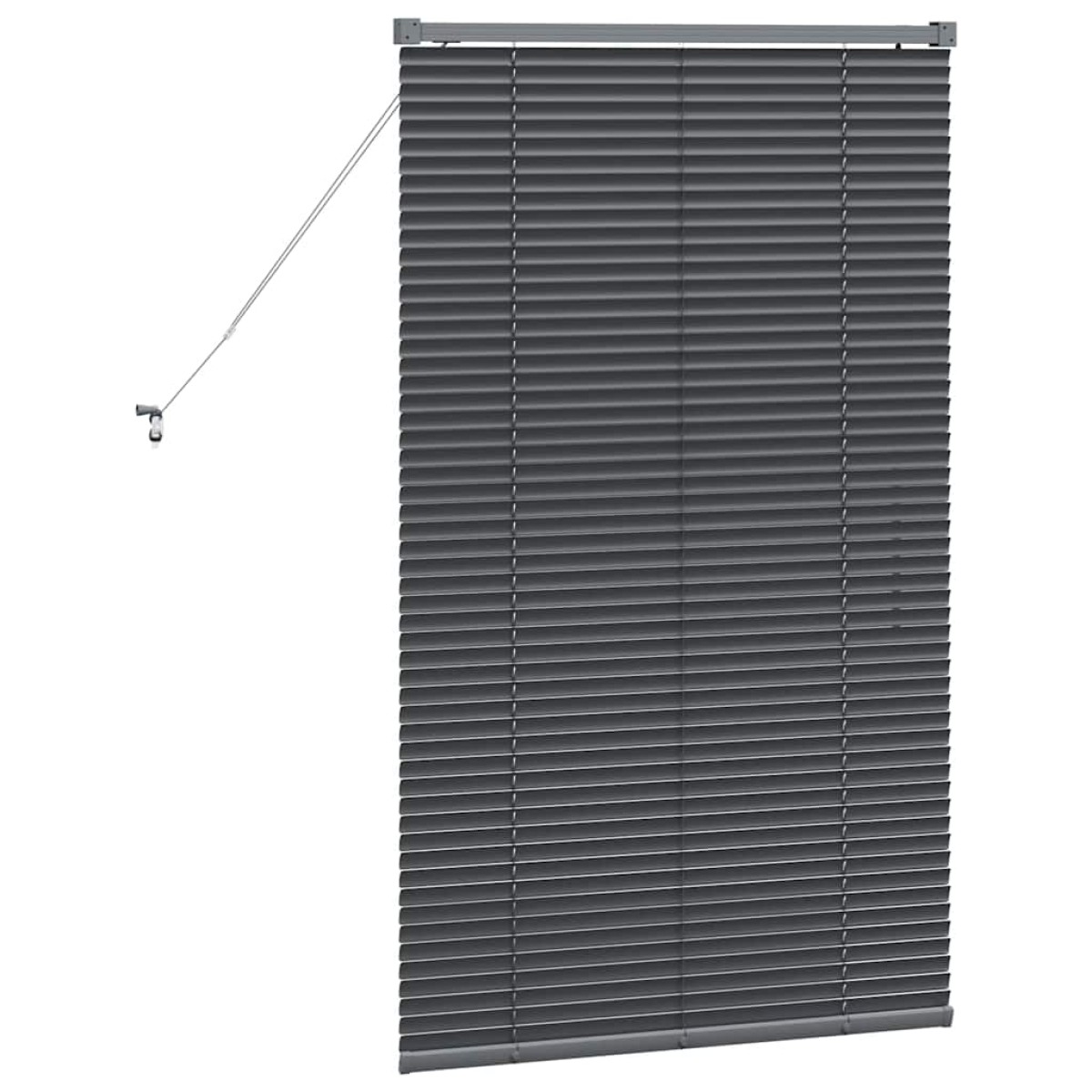 vidaXL Βενετσιάνικες Ρόδες Σκούρο Γκρι 130 x 75 εκ Αλουμίνιο
