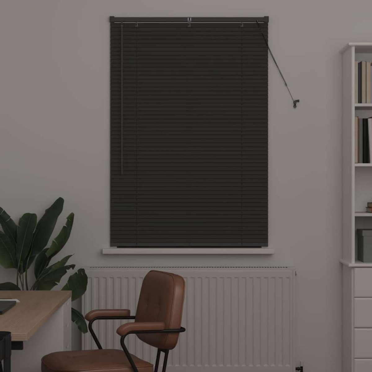 vidaXL Βενετσιάνικες Ρόδες Σκούρο Γκρι 130 x 85 εκ Αλουμίνιο