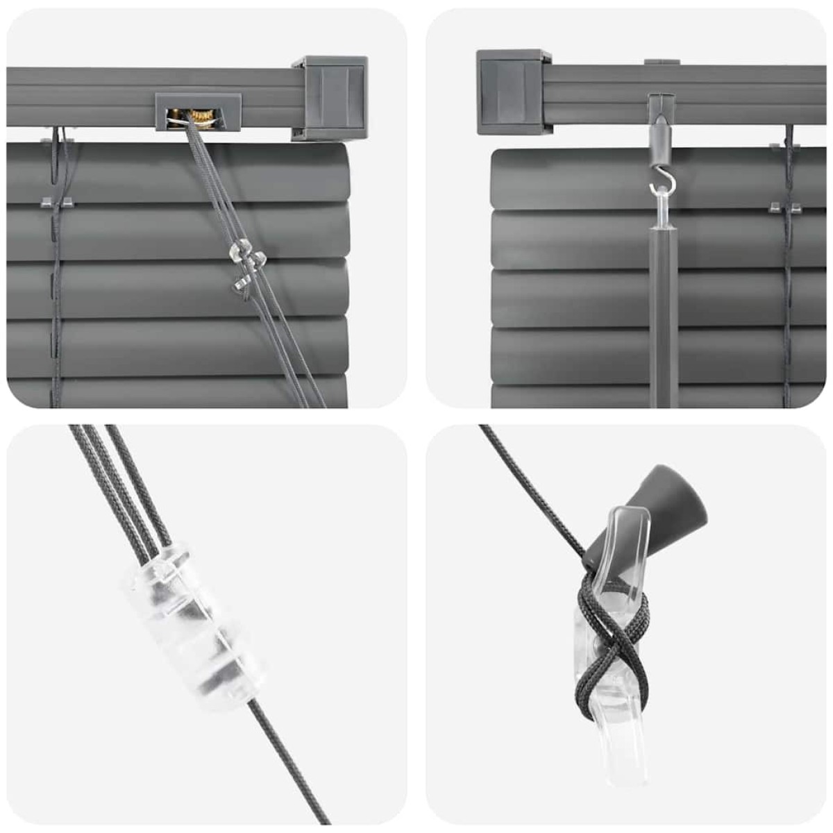 vidaXL Βενετσιάνικες Ρόδες Σκούρο Γκρι 130 x 100 cm Αλουμίνιο