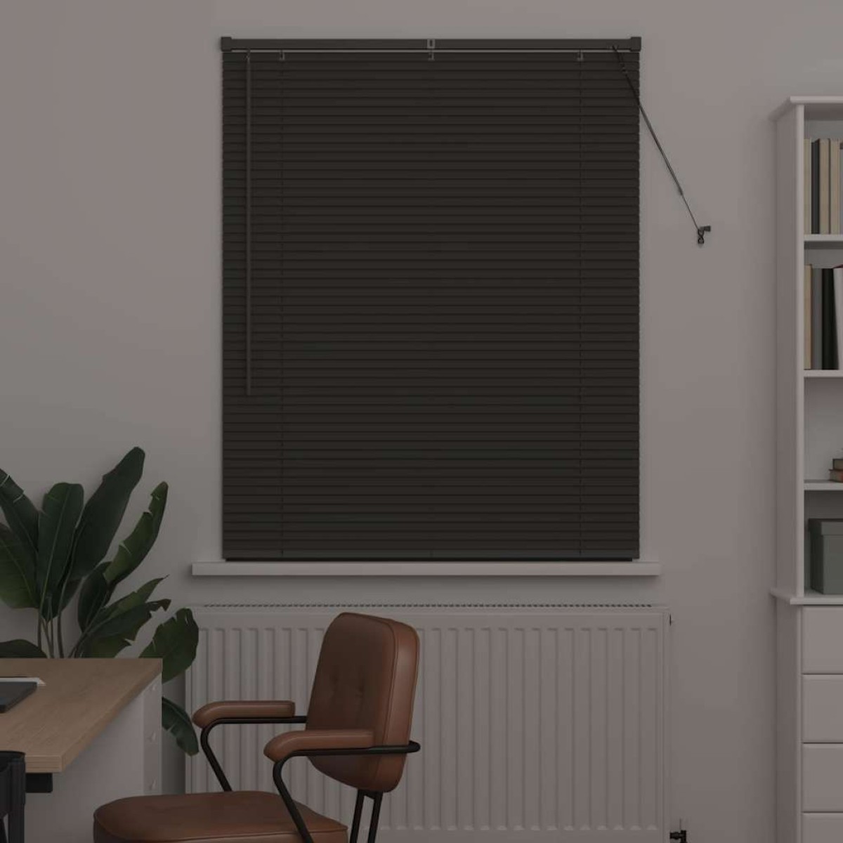vidaXL Βενετσιάνικες Ρόδες Σκούρο Γκρι 130 x 105 εκ Αλουμίνιο