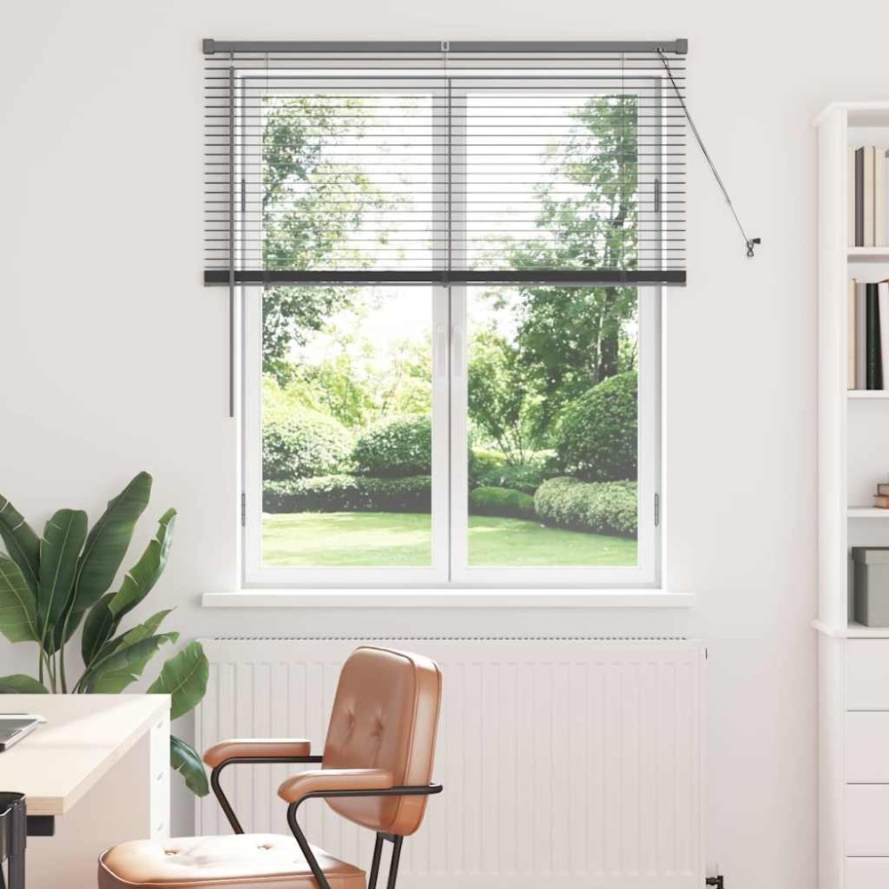 vidaXL Βενετσιάνικες Ρόδες Σκούρο Γκρι 130 x 110 εκ Αλουμίνιο