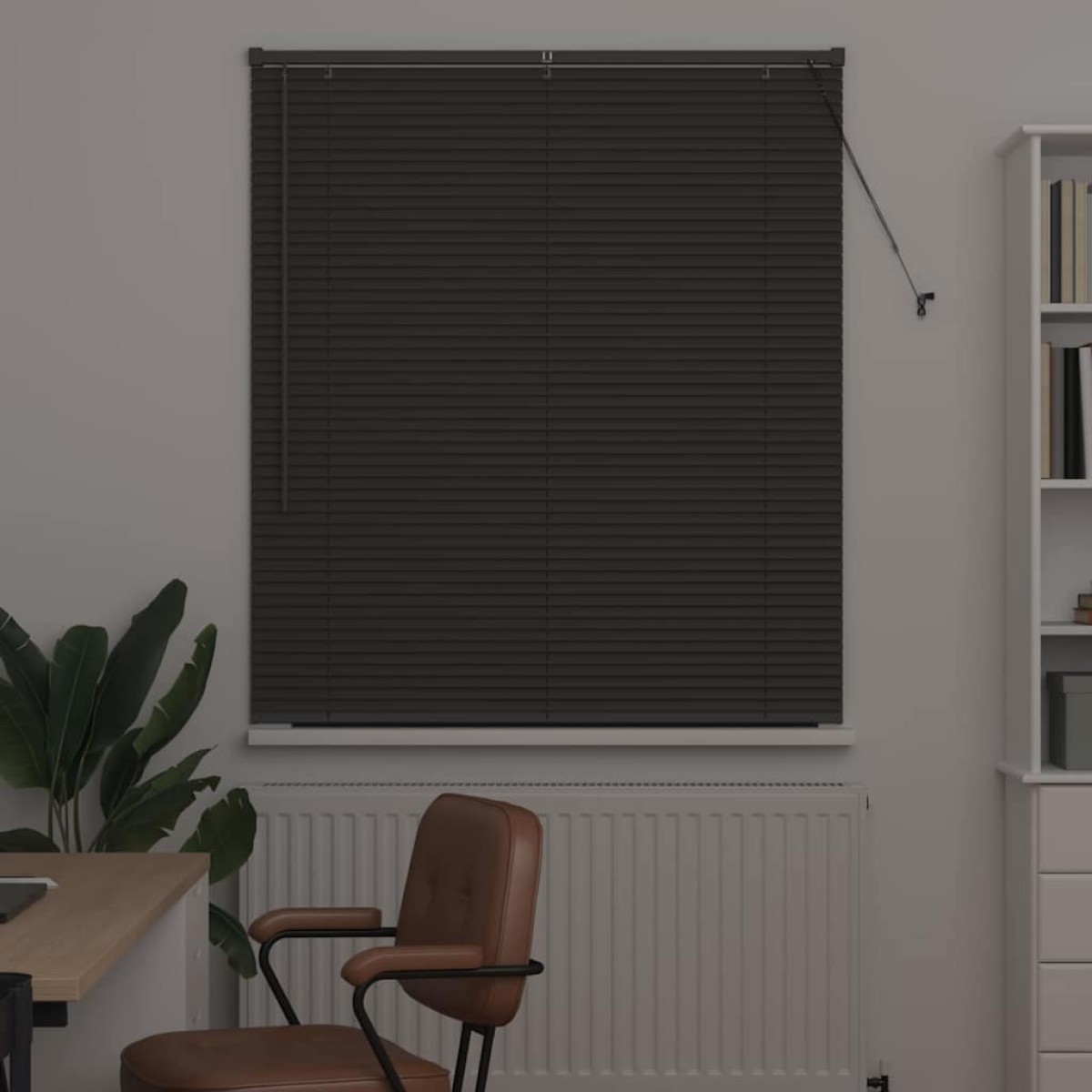 vidaXL Βενετσιάνικες Ρόδες Σκούρο Γκρι 130 x 110 εκ Αλουμίνιο