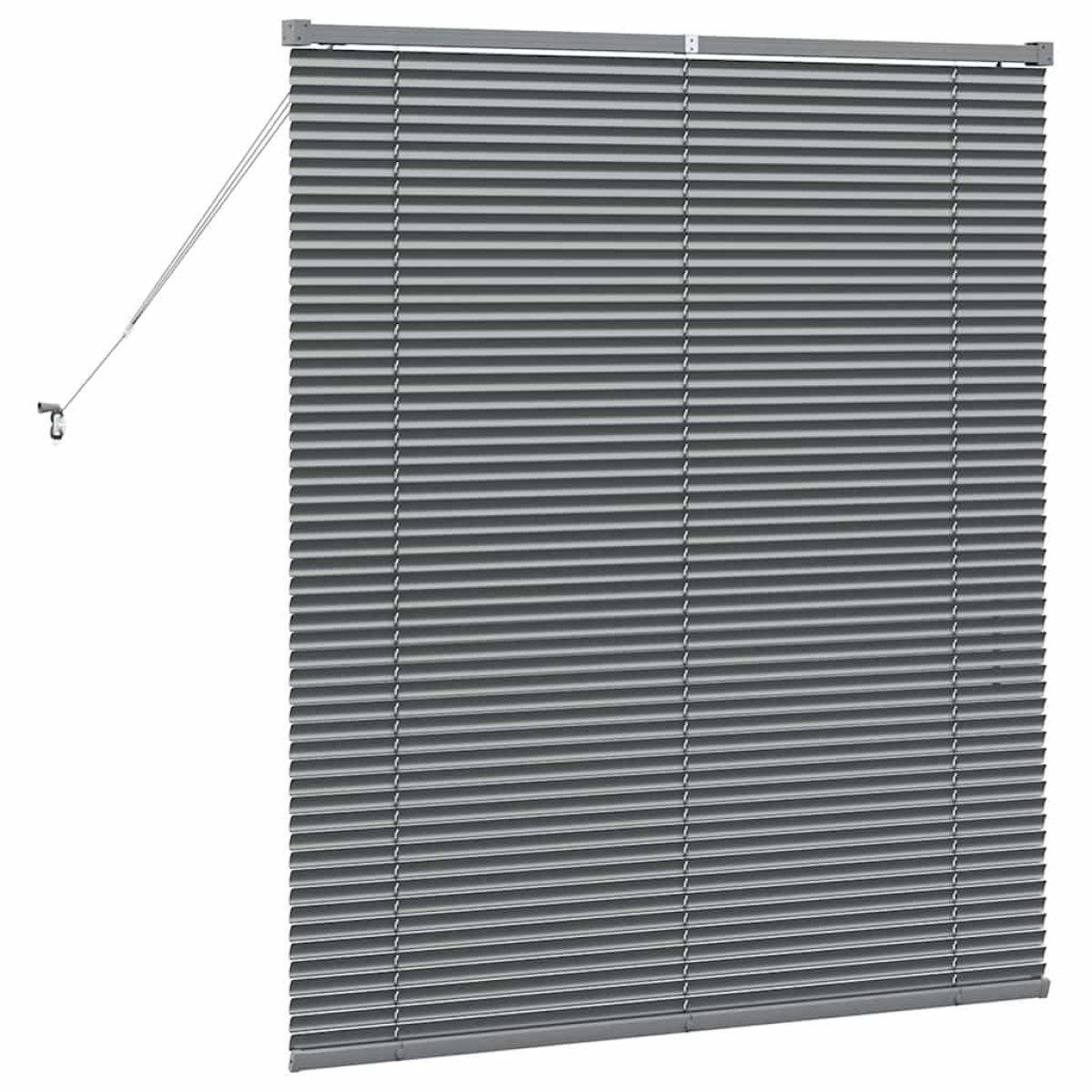 vidaXL Βενετσιάνικες Ρόδες Σκούρο Γκρι 130 x 110 εκ Αλουμίνιο