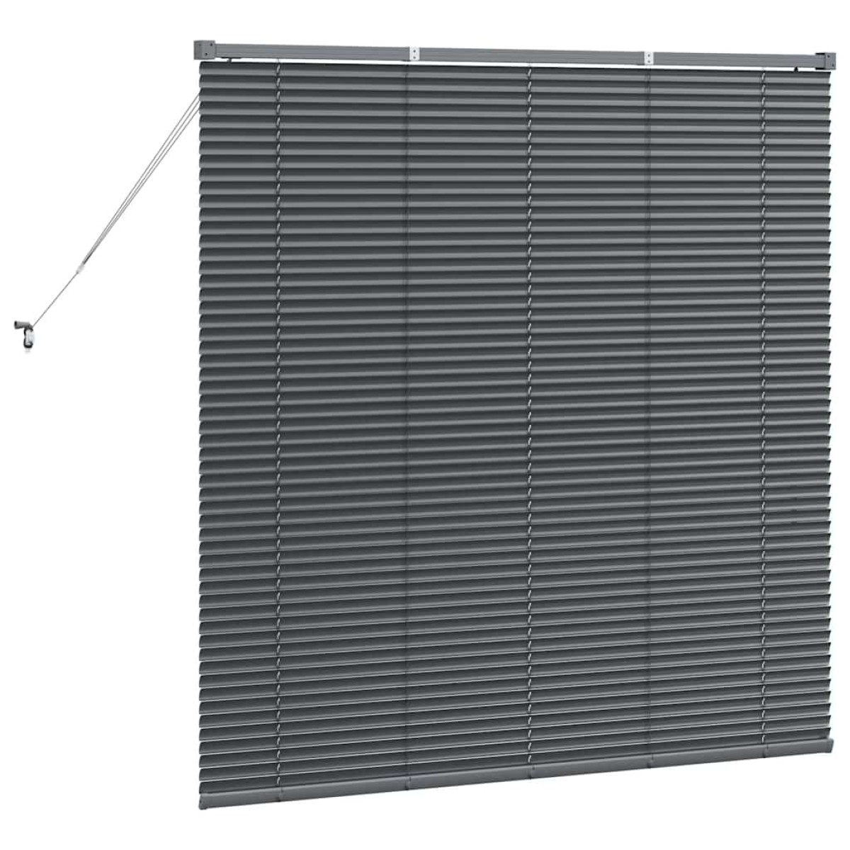 vidaXL Βενετσιάνικες Ρόδες Σκούρο Γκρι 130 x 125 εκ Αλουμίνιο