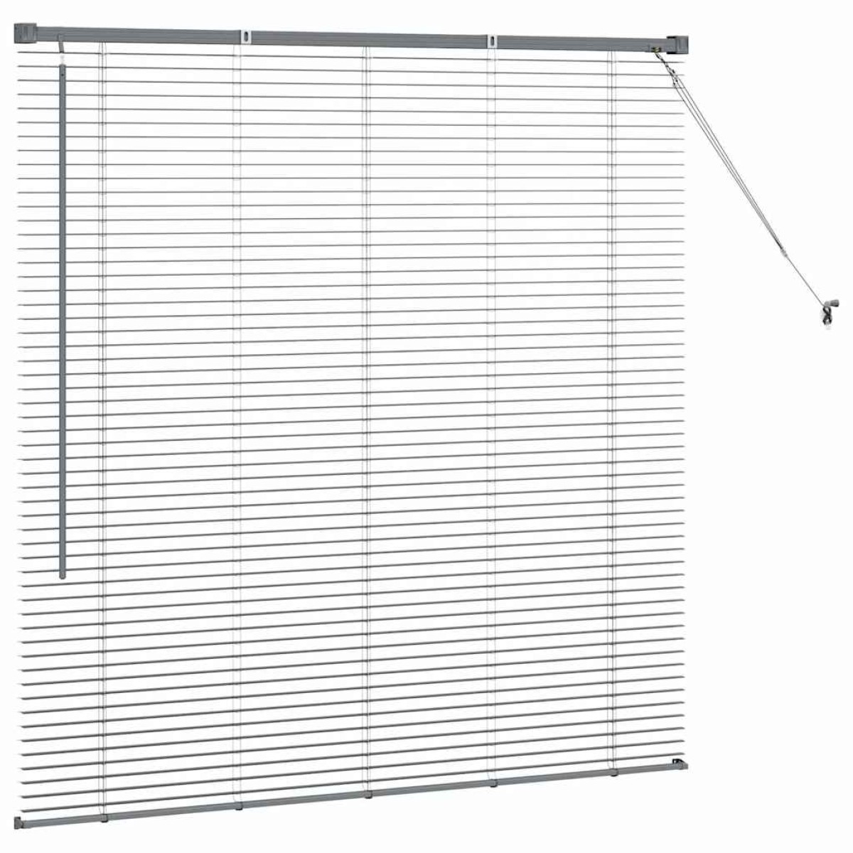 vidaXL Βενετσιάνικες Ρόδες Σκούρο Γκρι 130 x 130 cm Αλουμίνιο