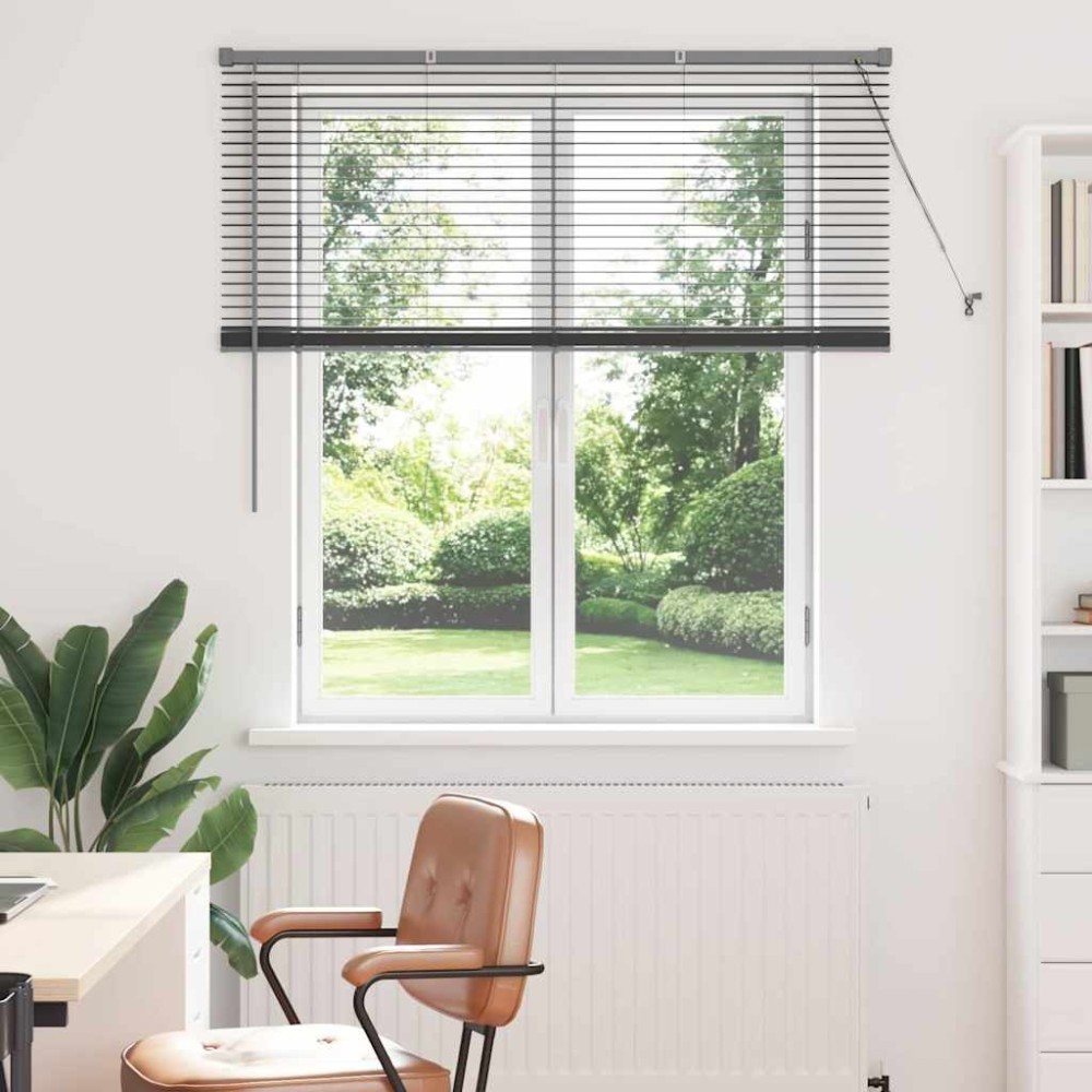 vidaXL Βενετσιάνικες Ρόδες Σκούρο Γκρι 130 x 135 εκ Αλουμίνιο